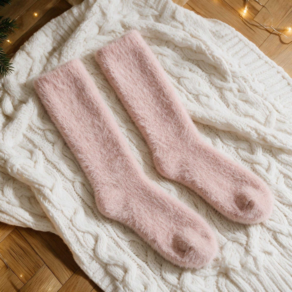 Chaussettes douces et chaudes femme - Caresse - Rose