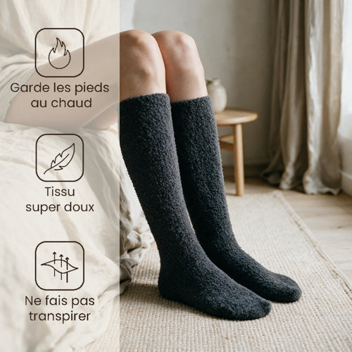 Chaussettes hiver femme - Nuage - Grise Foncée