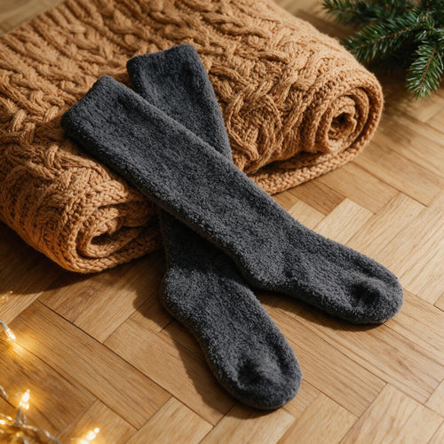 Chaussettes hiver femme - Nuage - Grise Foncée