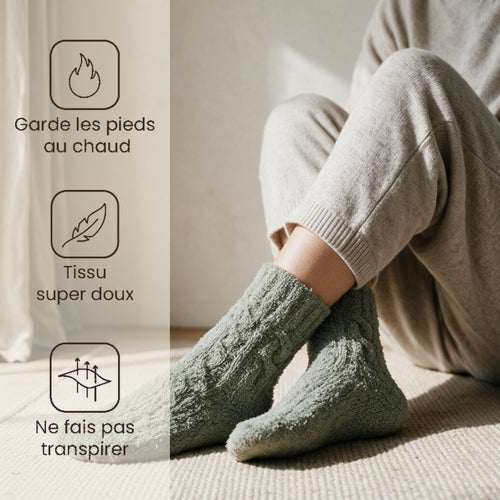 Chaussettes moumoutes - Cannelle - Verte
