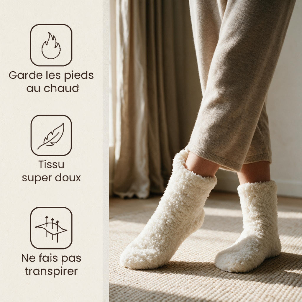 Chaussettes pilou blanches - Pelote - Blanche