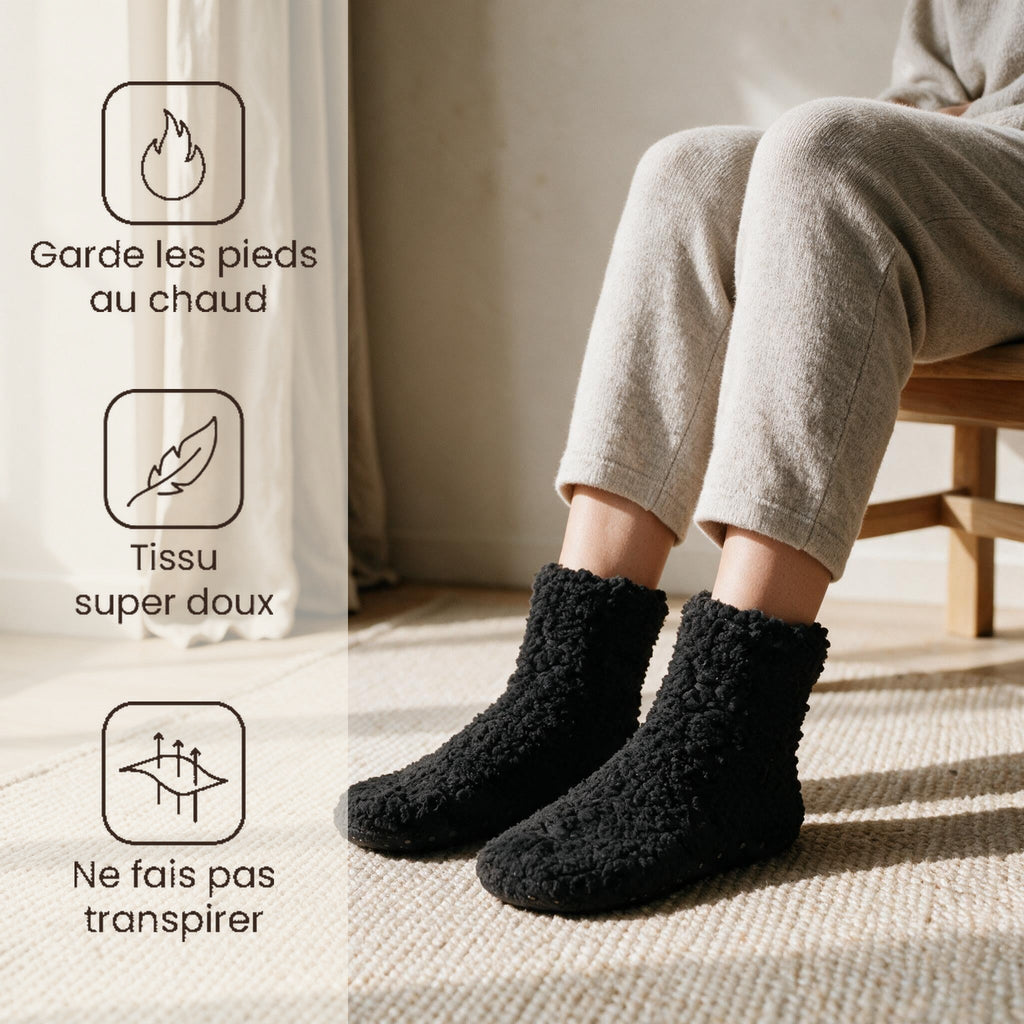 Chaussettes pilou pilou noires - Pelote - Noire
