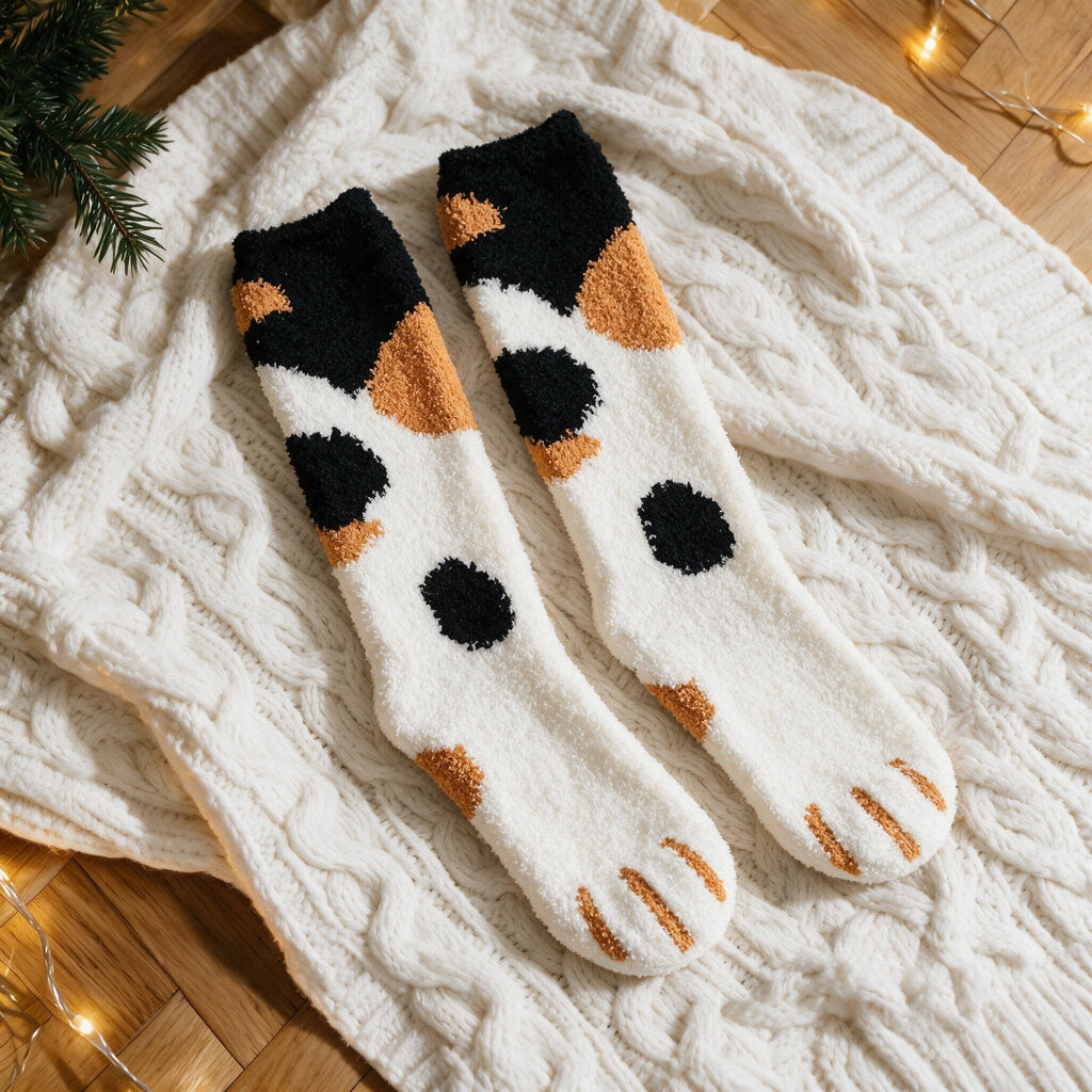 Chaussettes pilou pilou chat - Ronron - Chat Roux