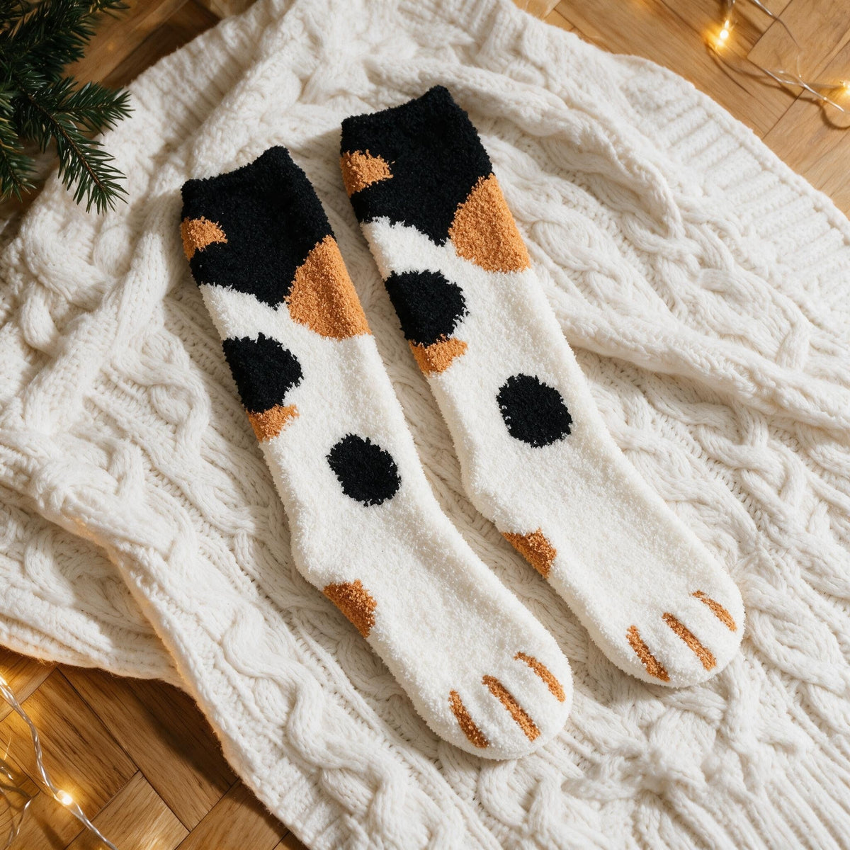 Chaussettes pilou pilou chat - Ronron - Chat Roux