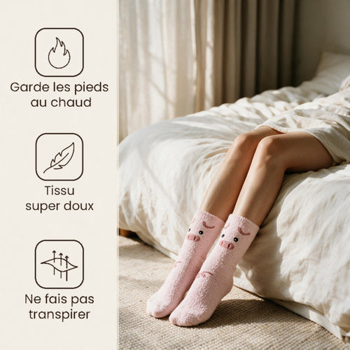 Chaussettes pilou pilou cochon - Frimousse - Cochon