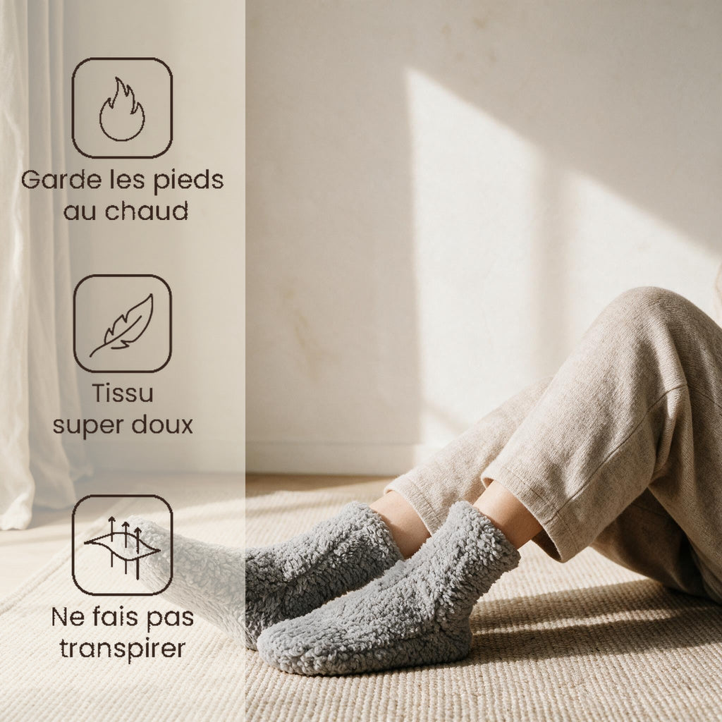 Chaussettes pilou pilou grises - Pelote - Grise