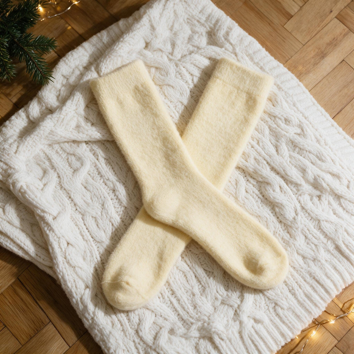 Chaussettes pilou pilou jaunes - Caresse - Jaune