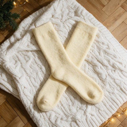 Chaussettes pilou pilou jaunes - Caresse - Jaune