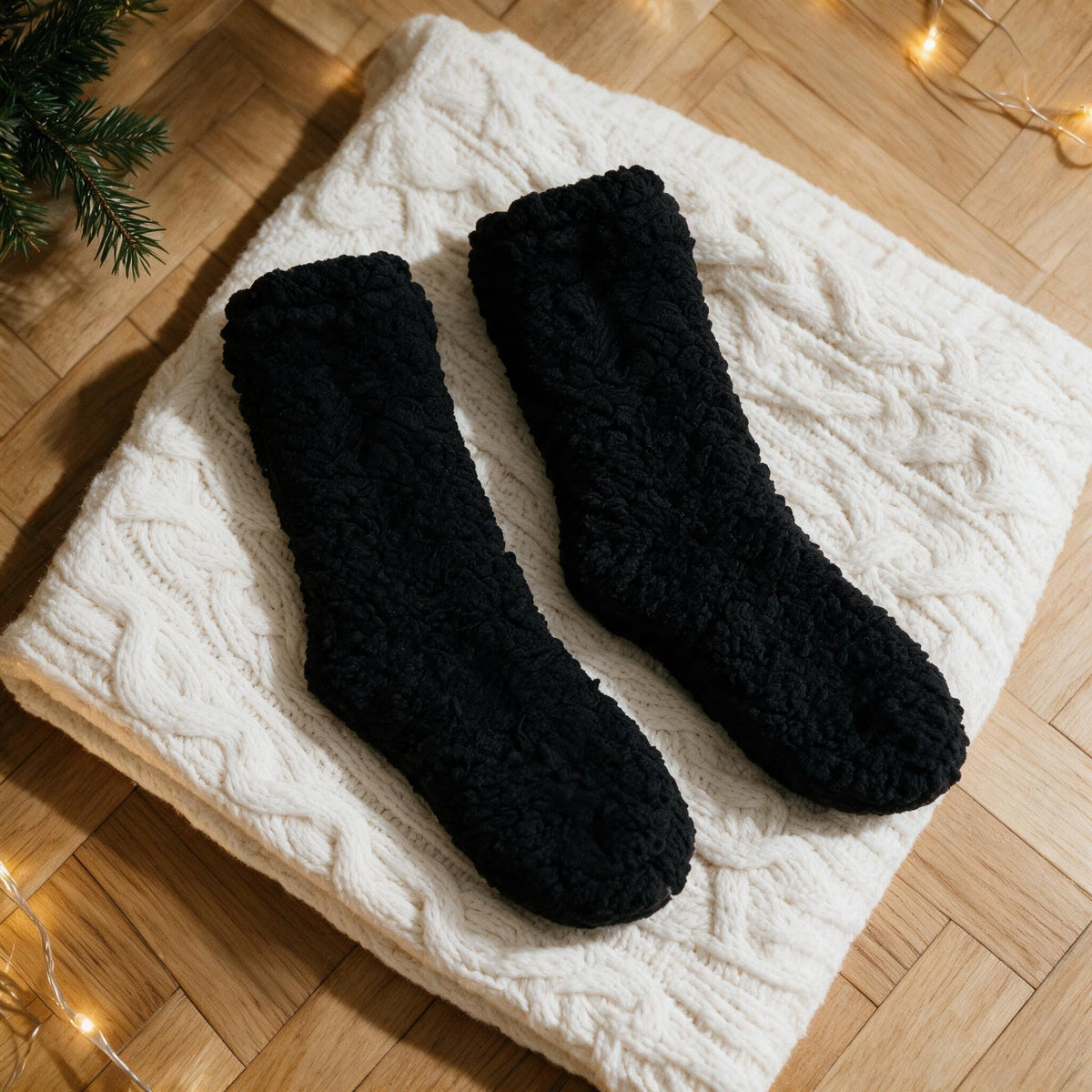 Chaussettes pilou pilou noires - Pelote - Noire
