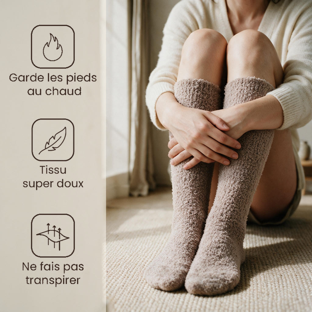 Chaussettes plaid pilou pilou - Nuage - Taupe
