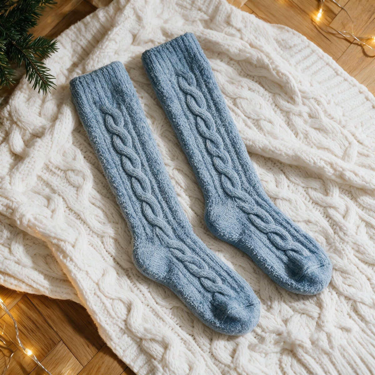 Chaussettes polaires homme - Cannelle - Bleue