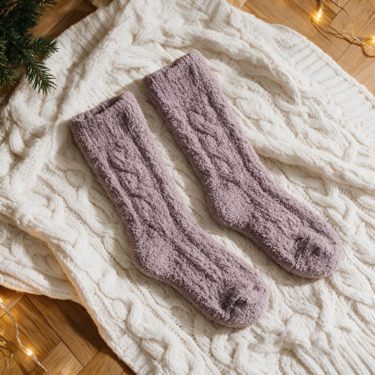 Chaussettes polaires - Cannelle - Violette