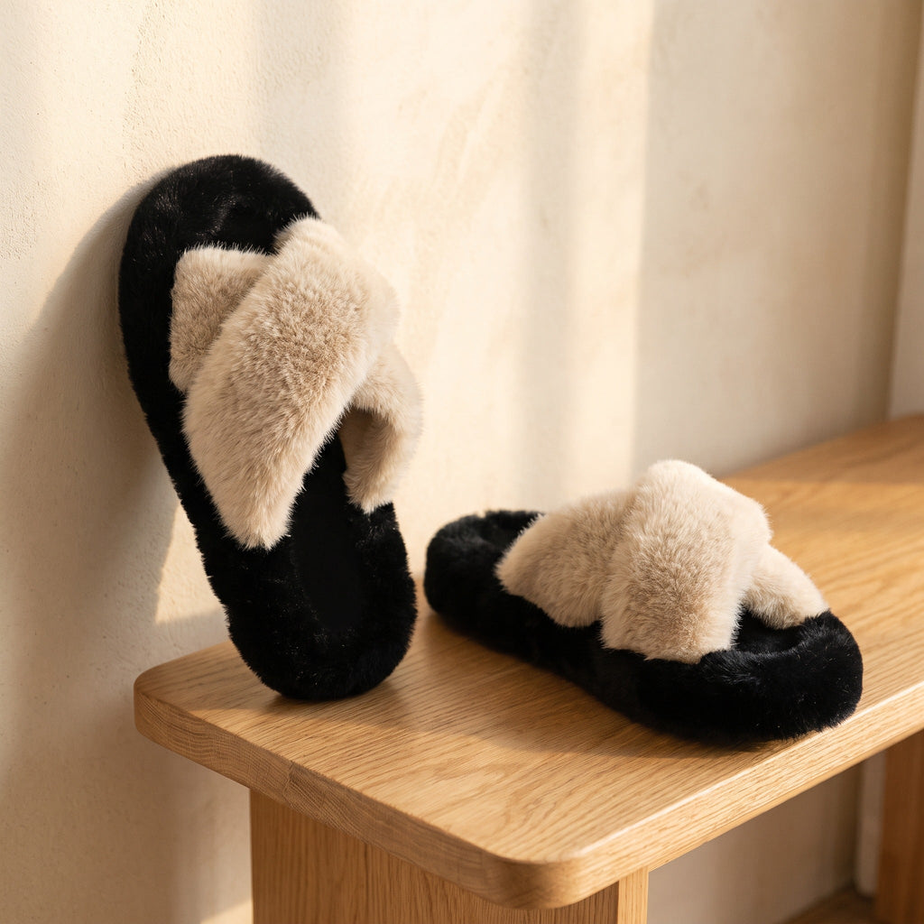 Chaussons claquettes pilou femme - Réglisse