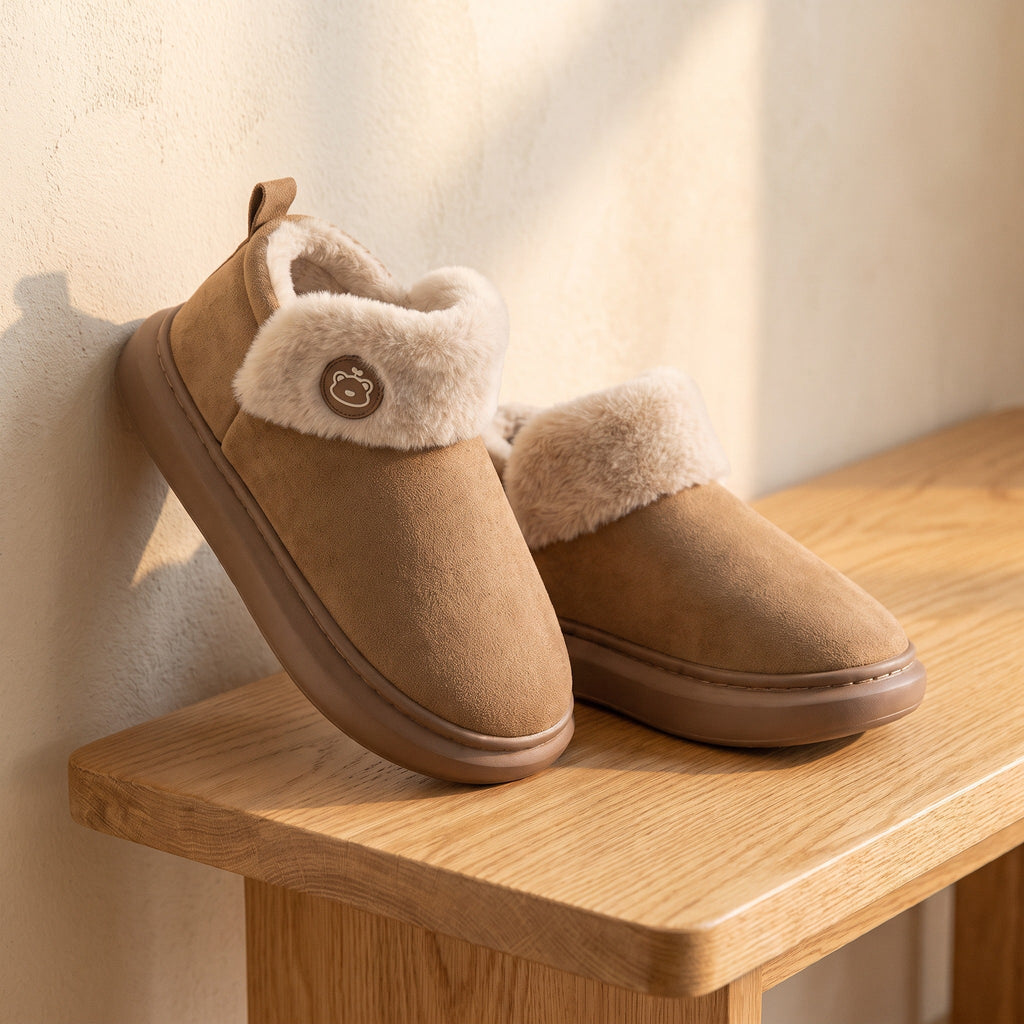 Chaussons pilou pilou femme moumoute - Moumoute - Marron Foncé