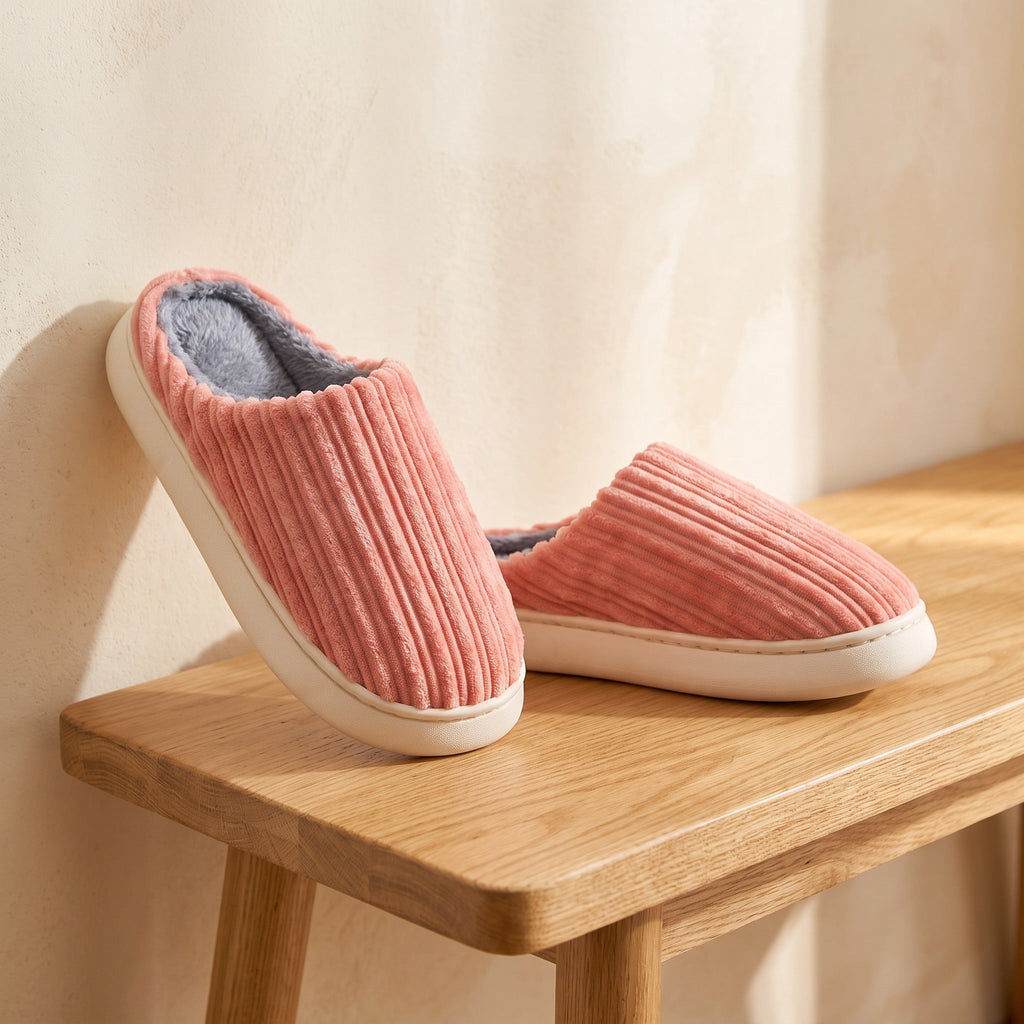 Chaussons pilou pilou roses - Praline - Rose