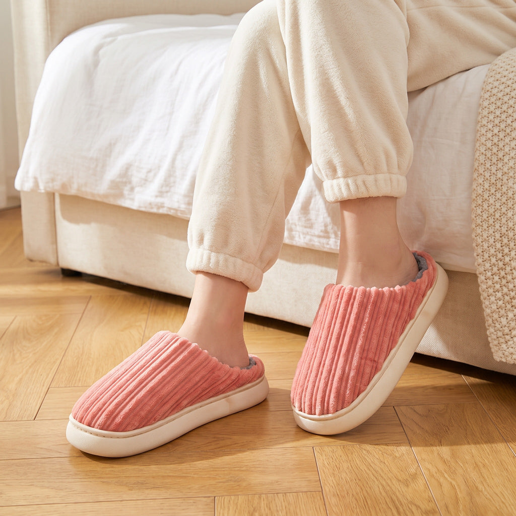 Chaussons pilou pilou roses - Praline - Rose