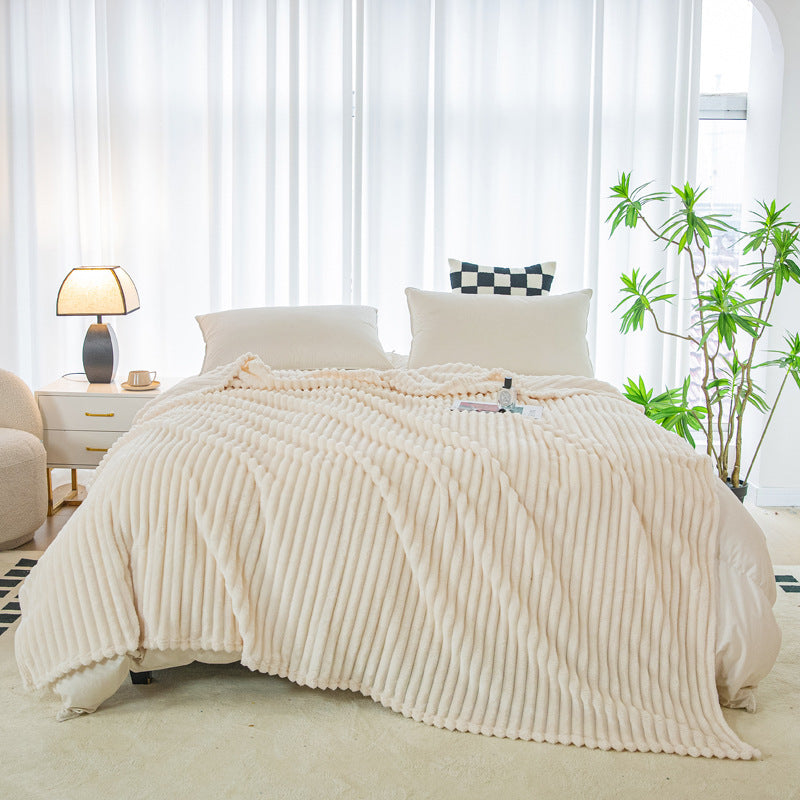 Grand plaid pilou pilou - Sieste - Blanc