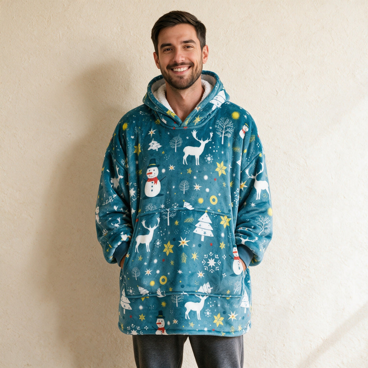 Gros Pull Pilou Pilou Homme - Câlin - Motif Noël