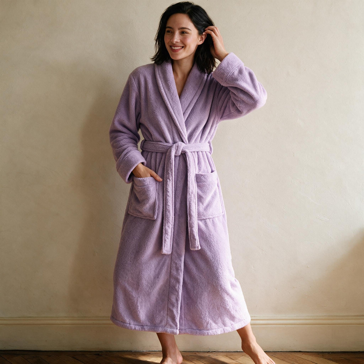 Peignoir pilou pilou violet - Cocon - Violet