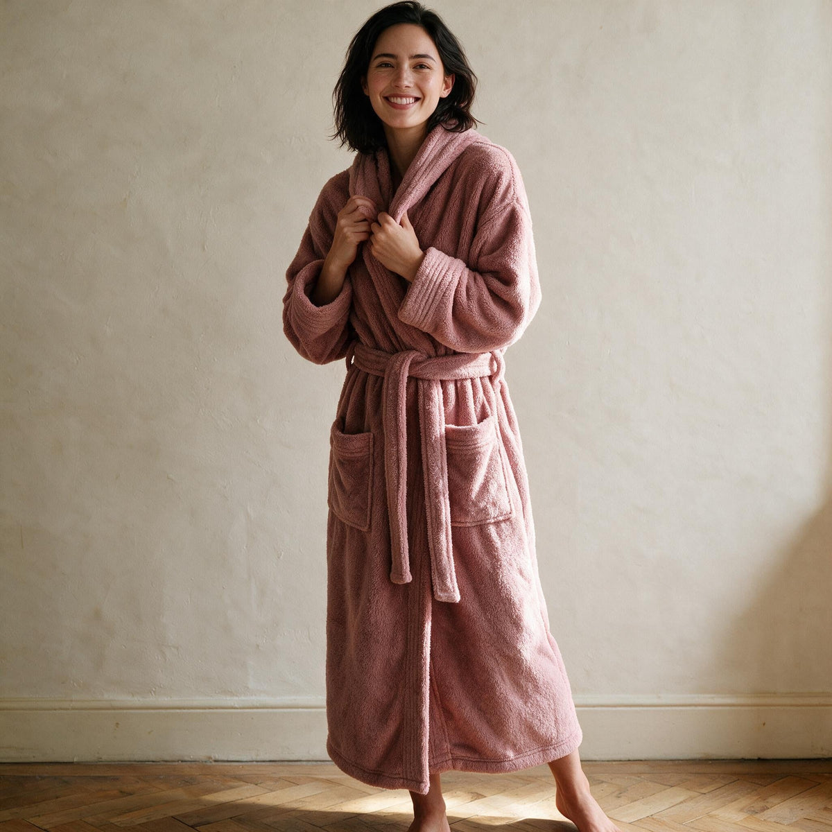 Peignoir pilou rose - Cocon - Rose