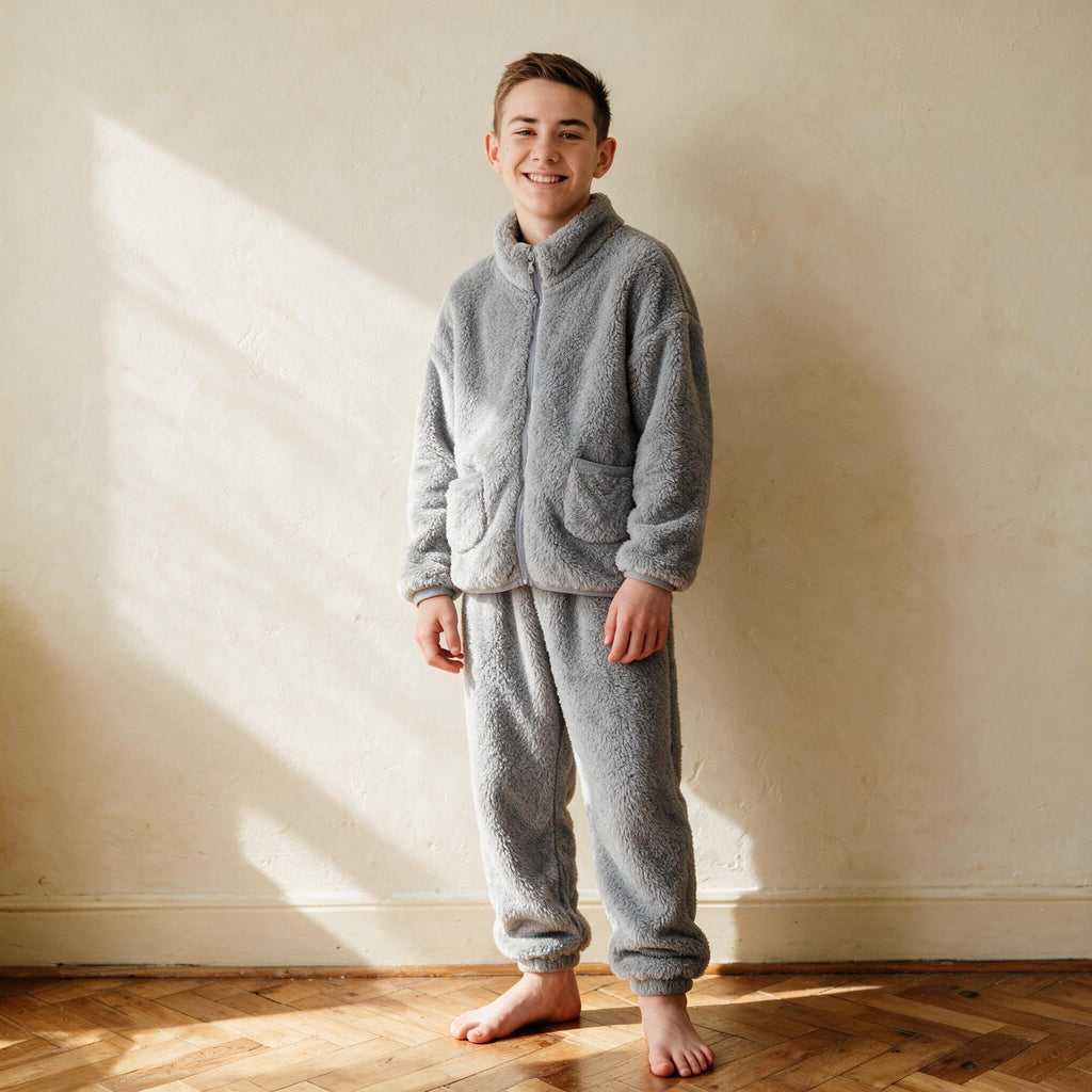 Pyjama zippé pilou pilou garçon - Loulou - Gris