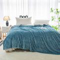 Plaid pilou bleu - Sieste - Bleu