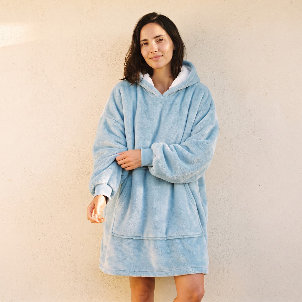 Pull pilou pilou femme grande taille - Câlin - Bleu Ciel