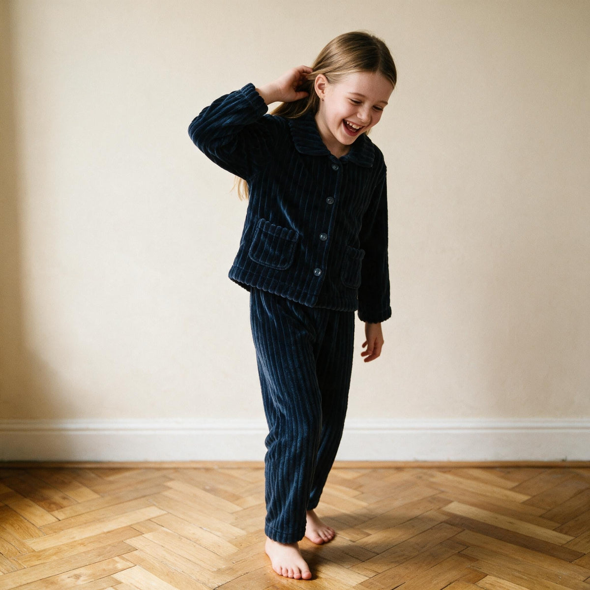 Pyjama fille bleu - Choupette - Bleu Marine