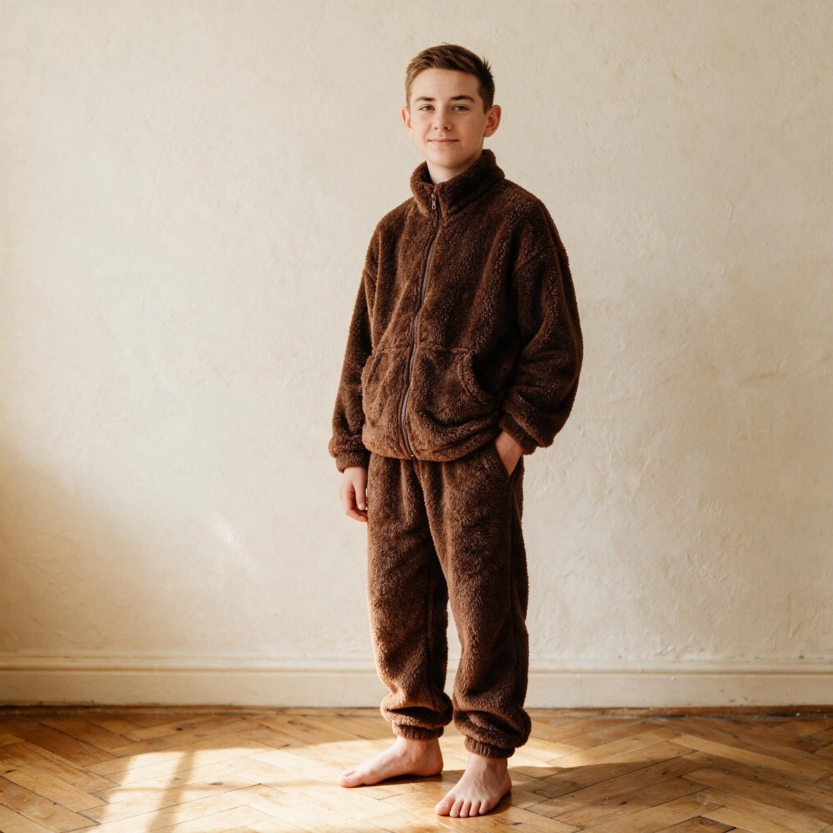 Pyjama pilou pilou ado garçon - Loulou - Marron