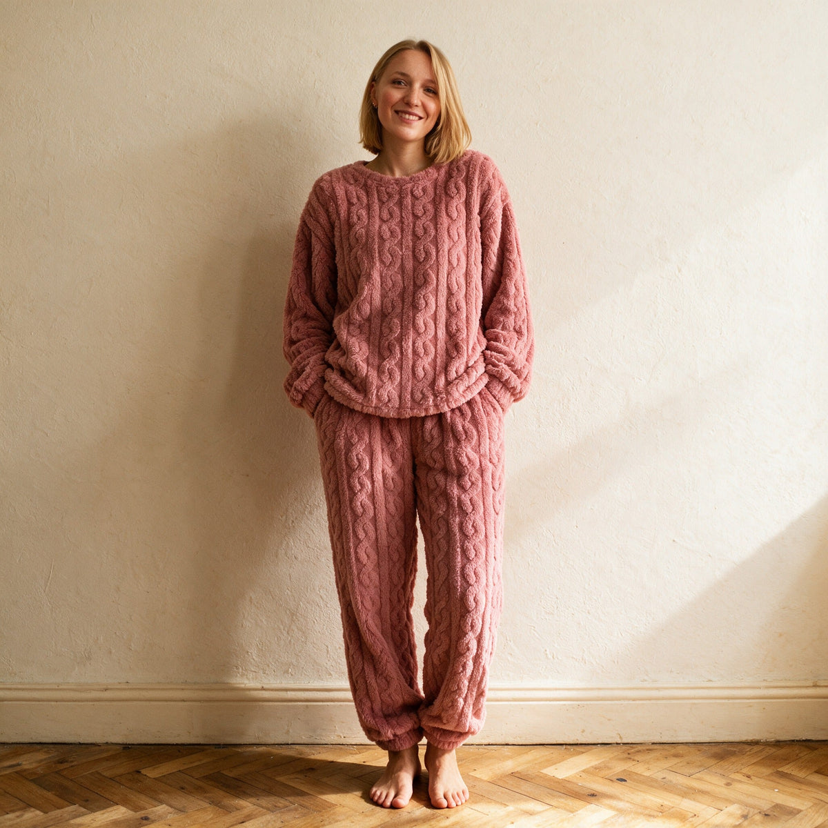 Pyjama pilou pilou rose - Brioche - Rose