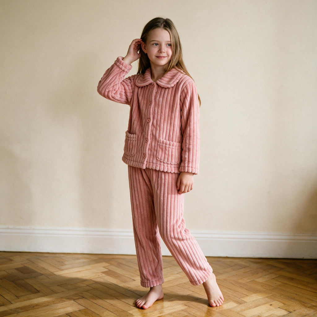 Pyjama pilou pilou rose fille - Choupette - Rose