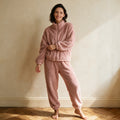 Pyjama polaire rose femme - Plume - Rose