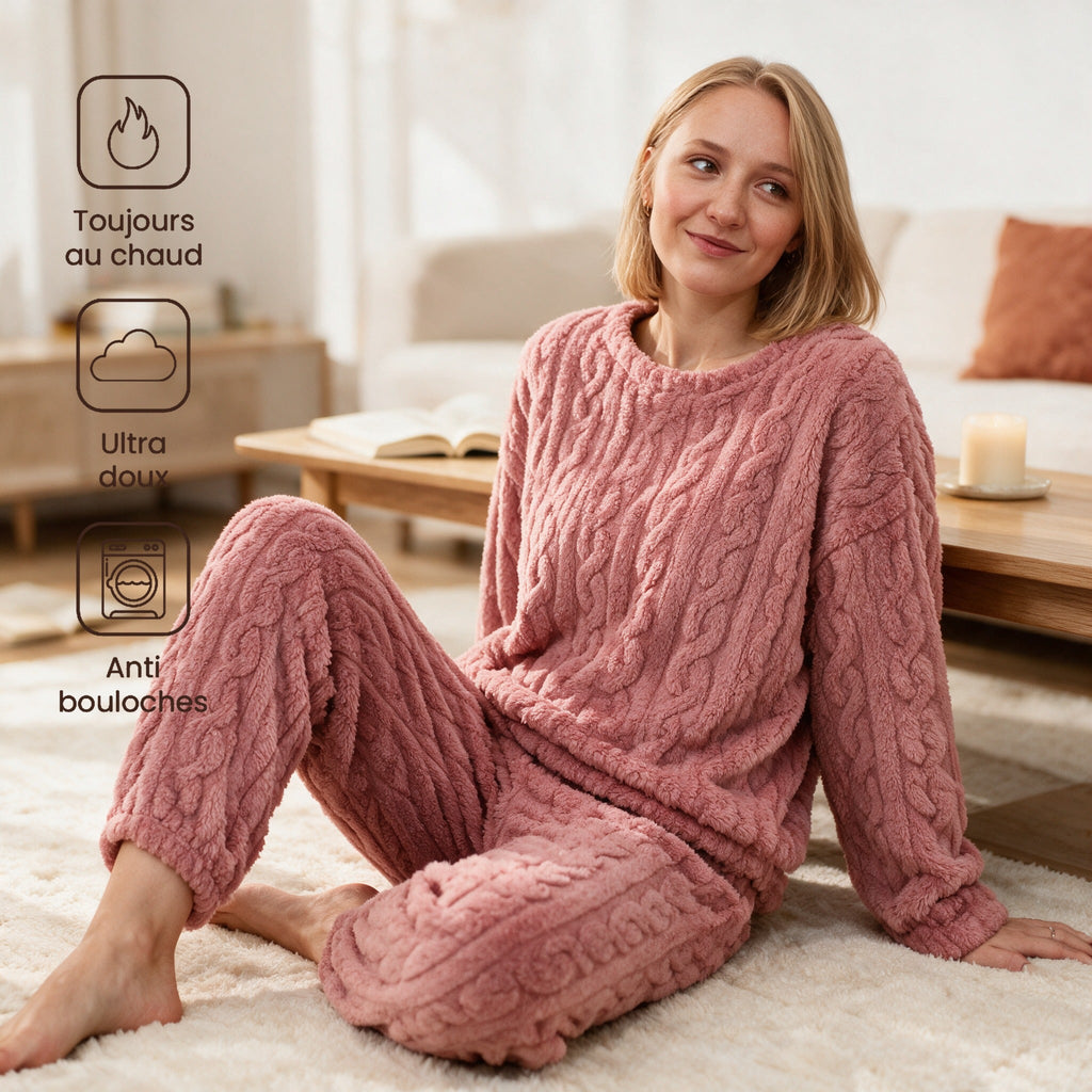 Pyjama pilou pilou rose - Brioche - Rose