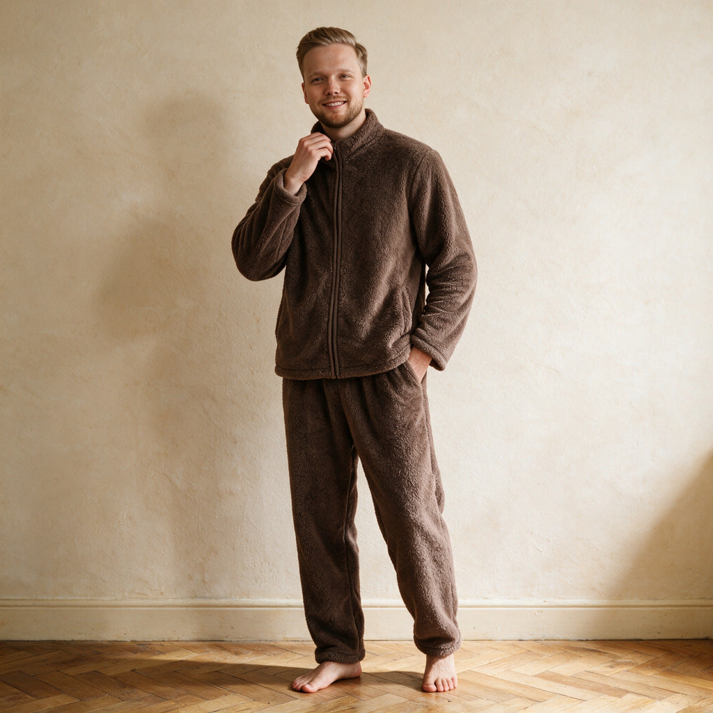 Pyjaveste homme - Marmotte - Marron