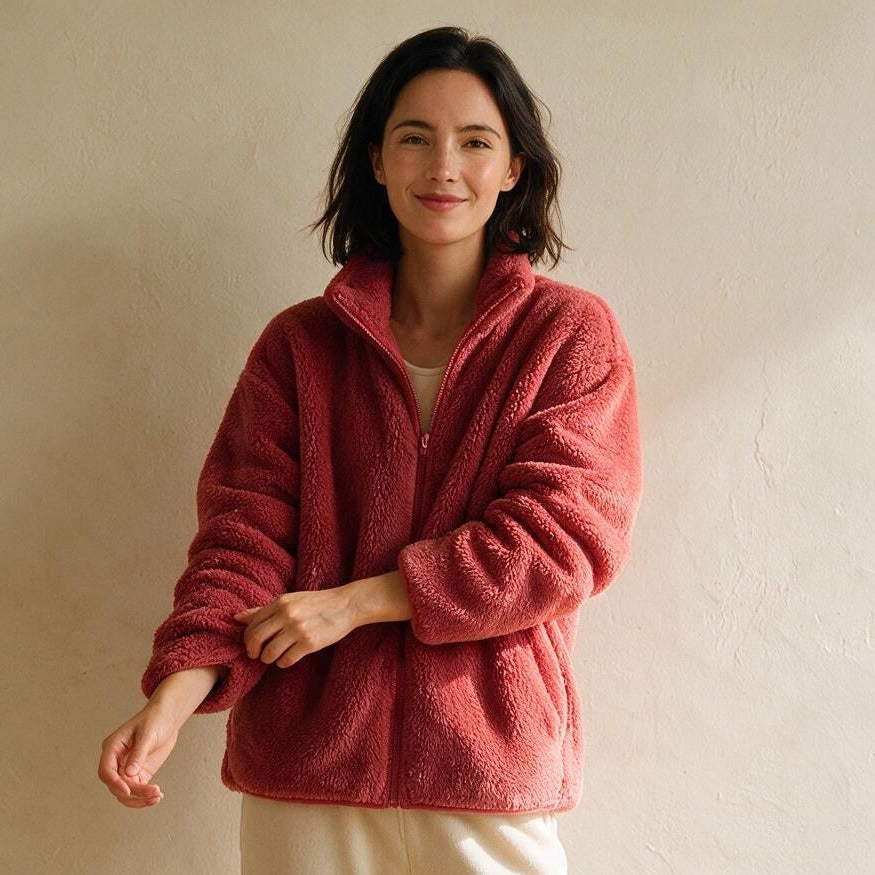 Veste d'intérieur pilou - Douillette - Vieux Rose