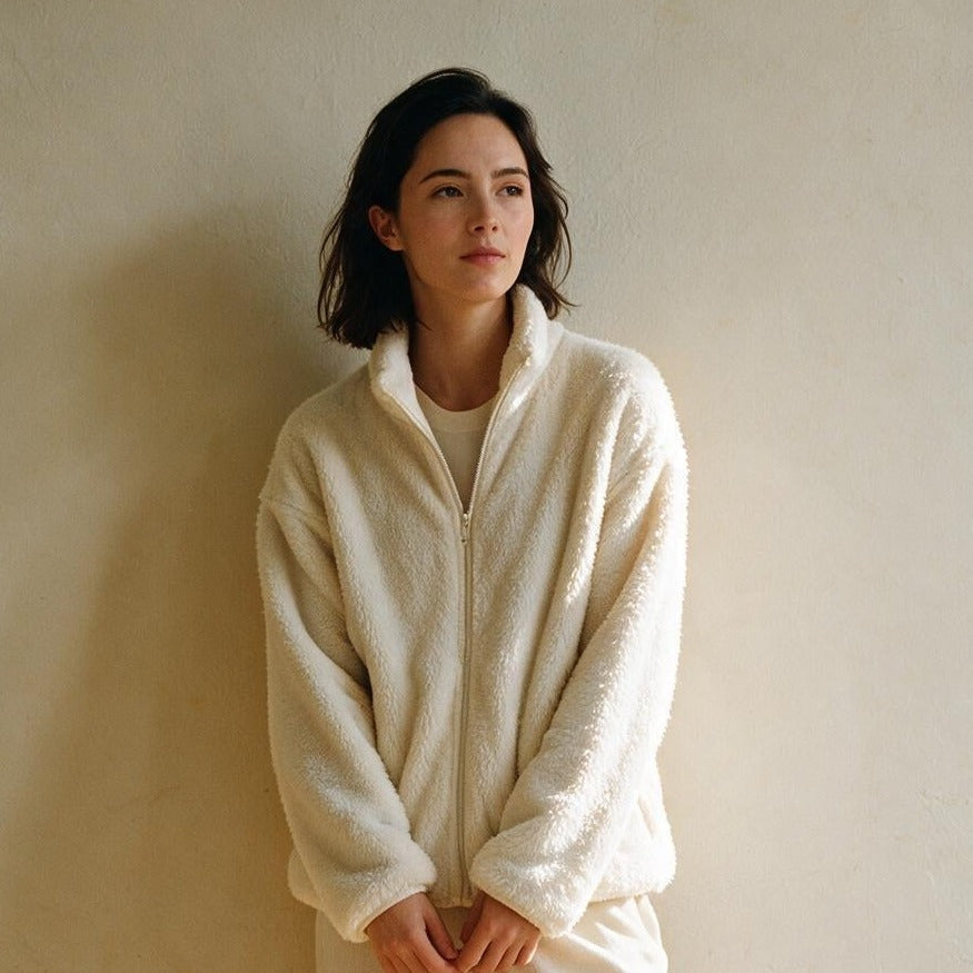 Veste pilou pilou blanche - Douillette - Blanche