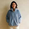 Veste pilou pilou femme sans capuche - Douillette - Bleue