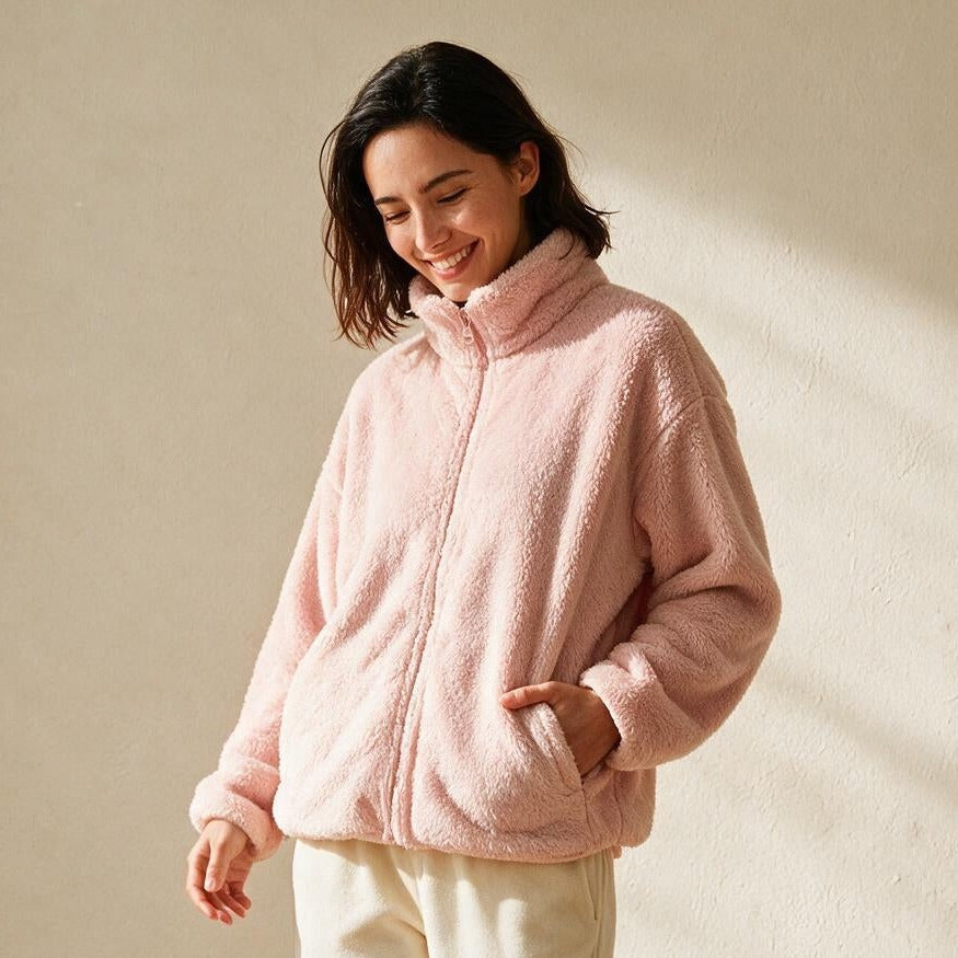 Veste pilou pilou rose - Douillette - Rose