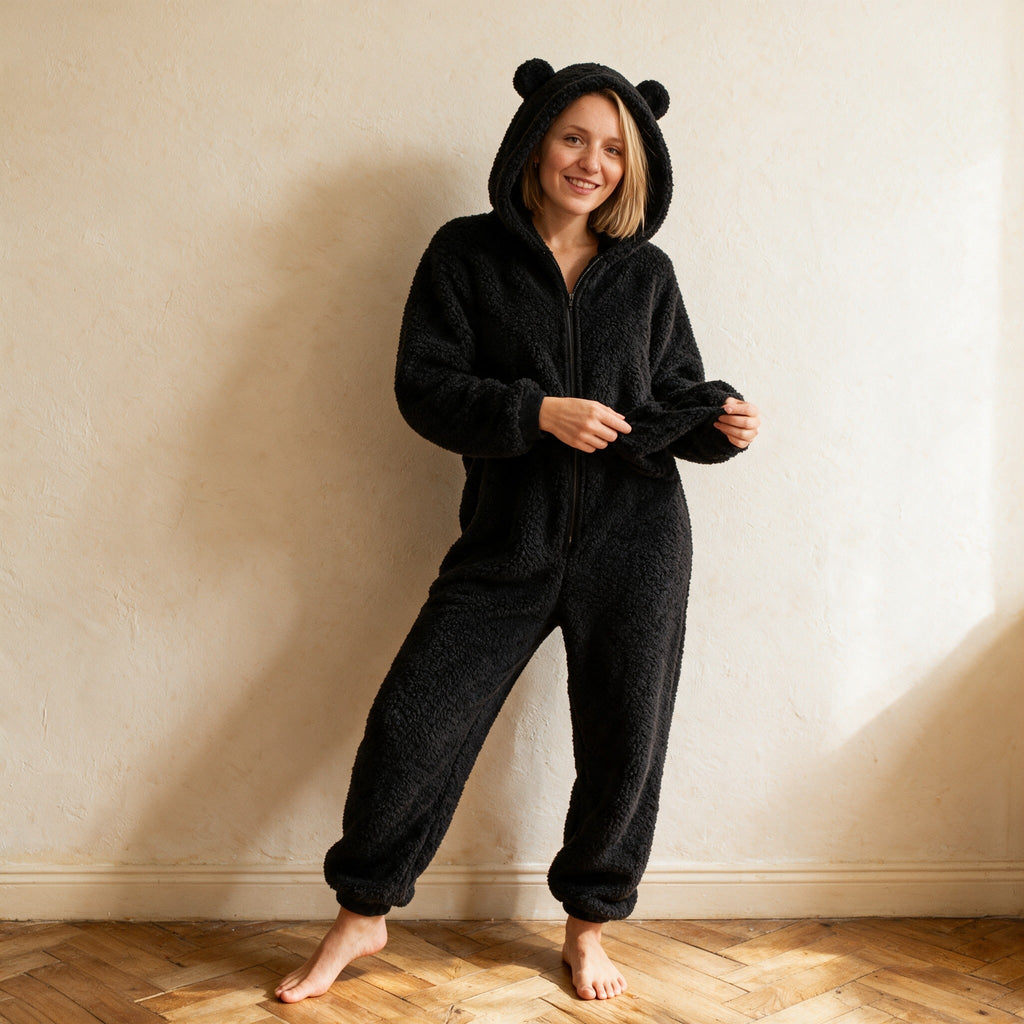 Combinaison d'intérieur femme - Nounours - Noire