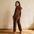 Combinaison pilou pilou femme grande taille - Nounours - Marron