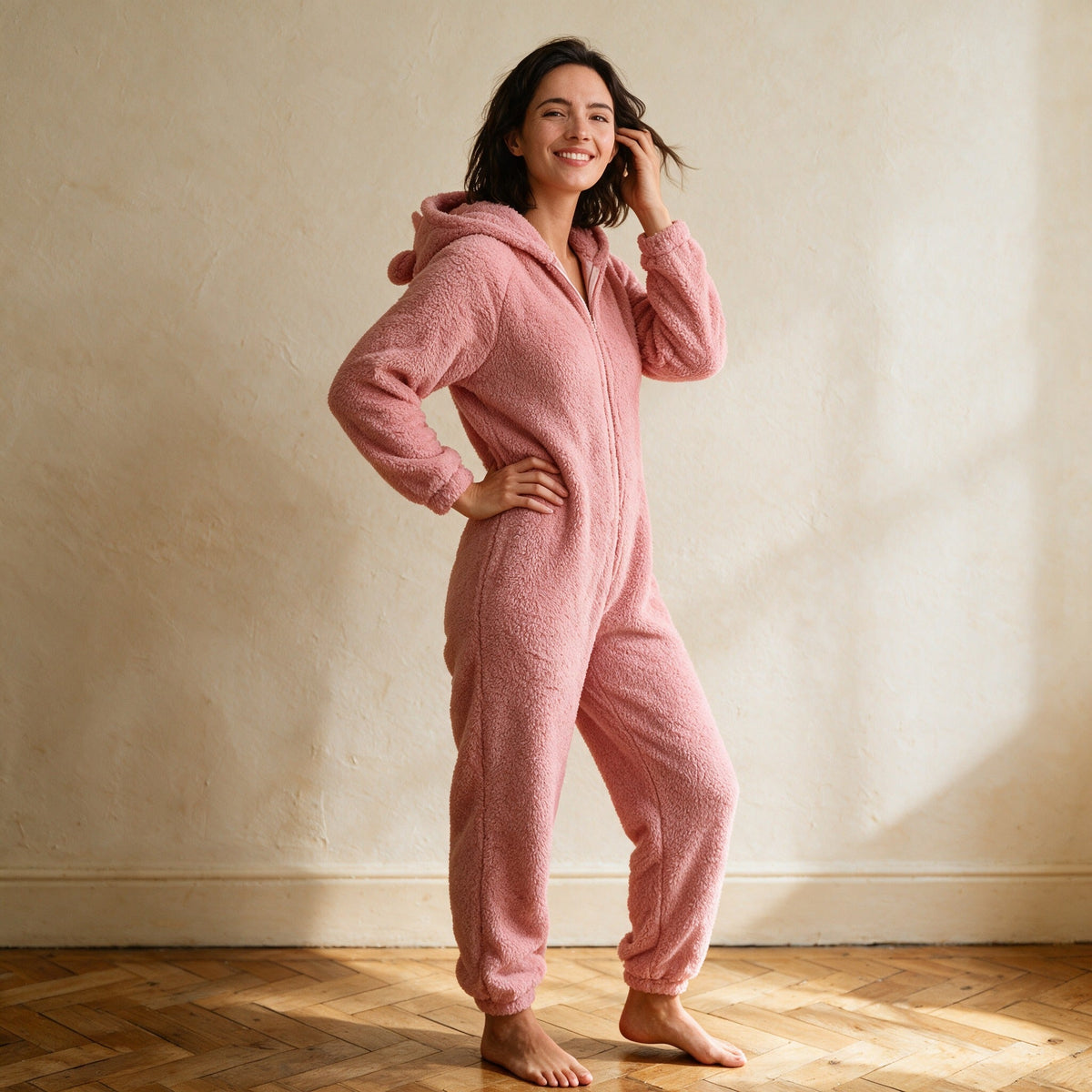 Combinaison pilou pilou rose - Nounours - Rose